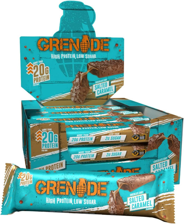 Grenade Chocolate Chip Salted Caramel Protein Bars, 12 x 60 g