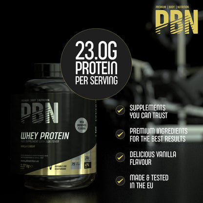 PBN - Premium Body Nutrition Whey Protein Powder 2.27kg Vanilla