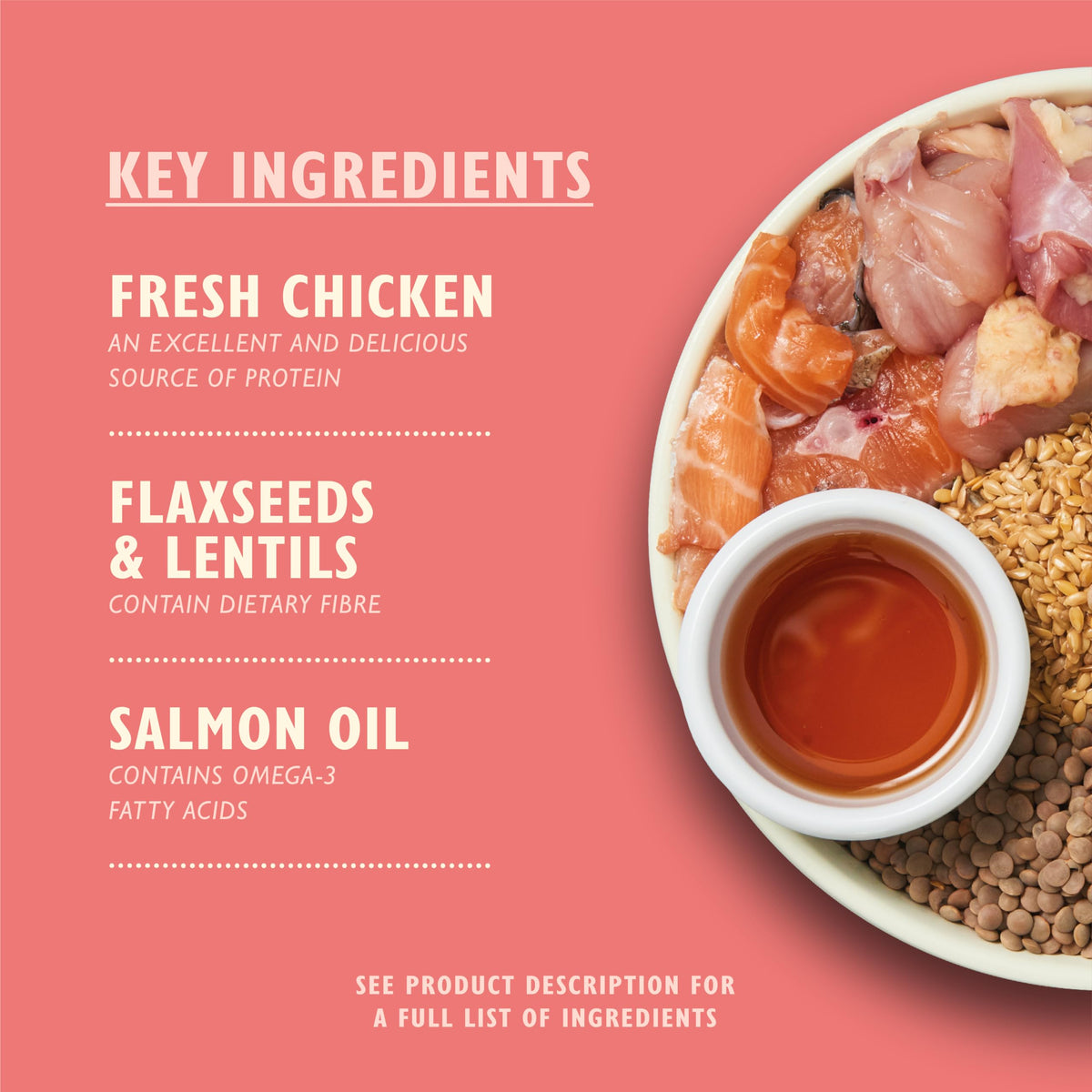 Lily's Kitchen Made with Natural Ingredients Puppy Dry Dog Food Chicken, Salmon & Peas Grain-Free Recipe 1kg